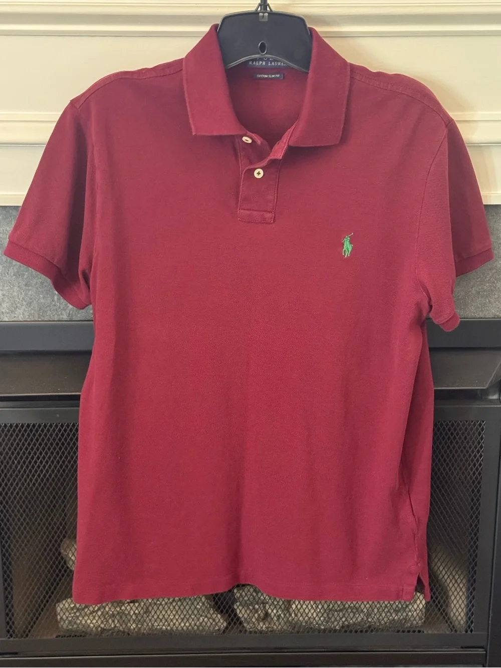 Polo Ralph Lauren Polo Custom Slim Fit Shirt Burgundy